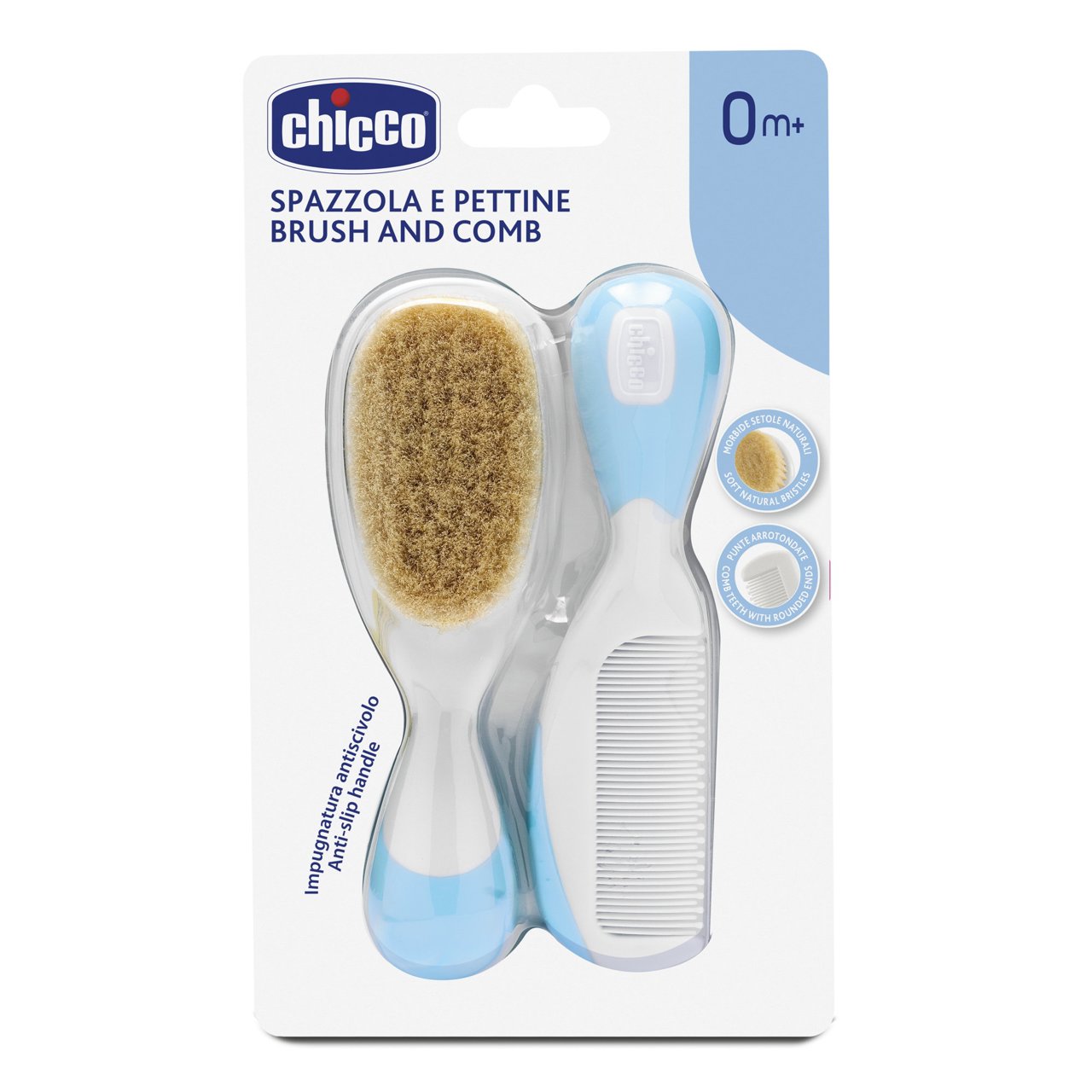 Chicco Mavi Renkli Bebek Fırçası ve Tarağı Seti Paketi