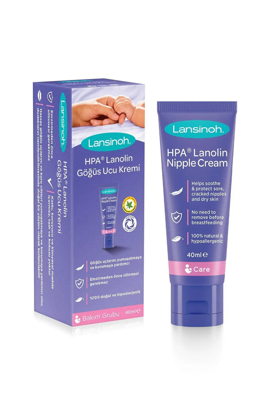 Lansinoh Göğüs Ucu Kremi 40 ml, hassas göğüs uçları için doğal lanolin içerikli bakım kremi