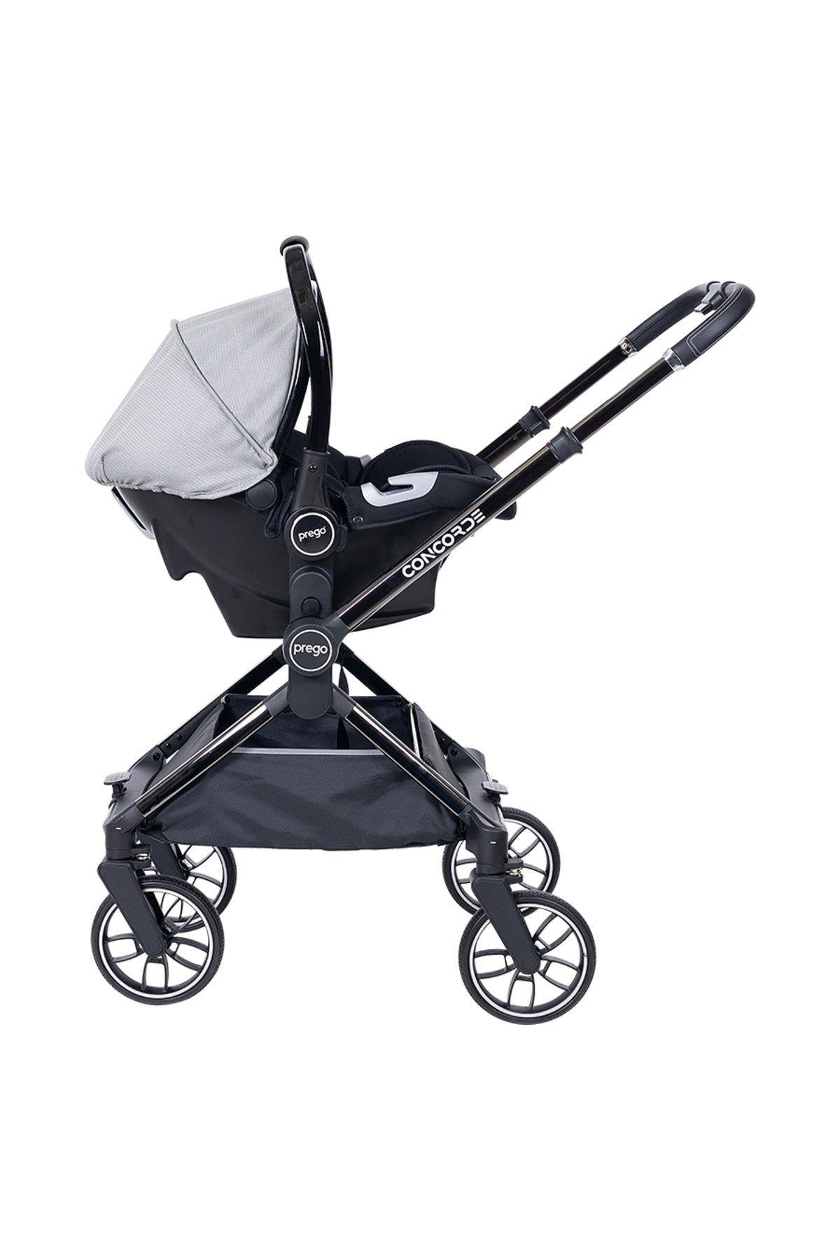 Prego 2067 Concorde Travel Bebek Arabası Gri Yandan Görünüm