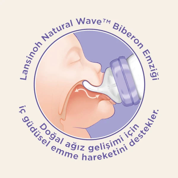 Lansinoh NaturalWave® Hızlı Akışlı Biberon Emziği, büyüyen bebekler için doğal ve hızlı beslenme deneyimi sunar